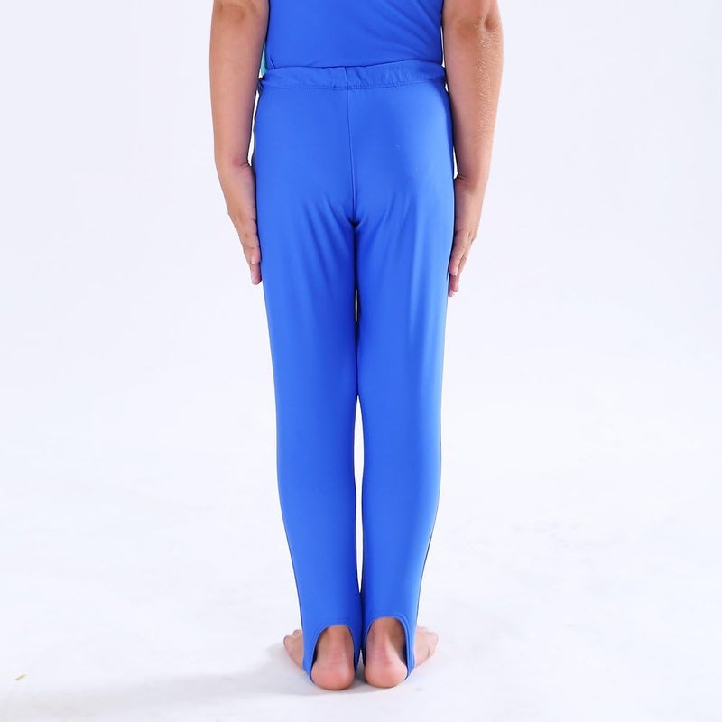 NEW DANCE Mens and Boys Gymnastics Pants Leotard Youth Ballet Tights Stirrup Pants for Dance Yoga Practice Athletic Royal - Image 1